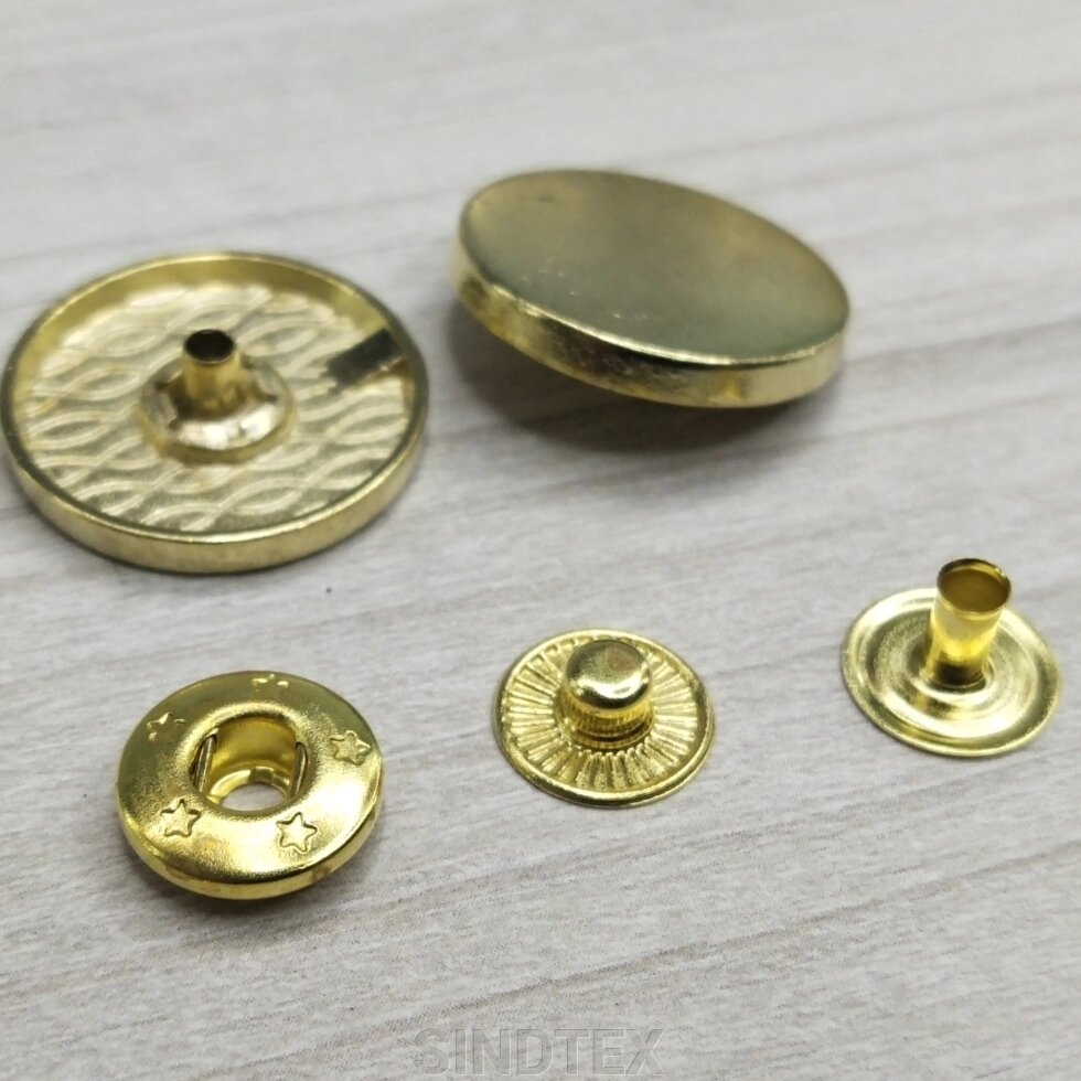 Кнопка ТАБЛІТКА - 22мм Золото 720шт. Нержавіюча сталь (108922) від компанії SINDTEX - фото 1