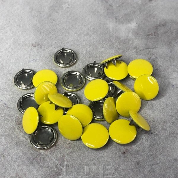 Кнопка трикотажна BABY 9,5мм Жовтий із закритим капелюшком 1440шт. (110) від компанії SINDTEX - фото 1