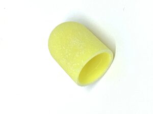 Ковпачок абразивний для педикюру діаметром 13 мм абразивністю 180 грит жовтий