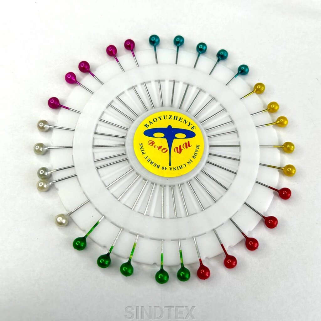 Кравецькі шпильки з кольоровою кулькою - 5 см від компанії SINDTEX - фото 1