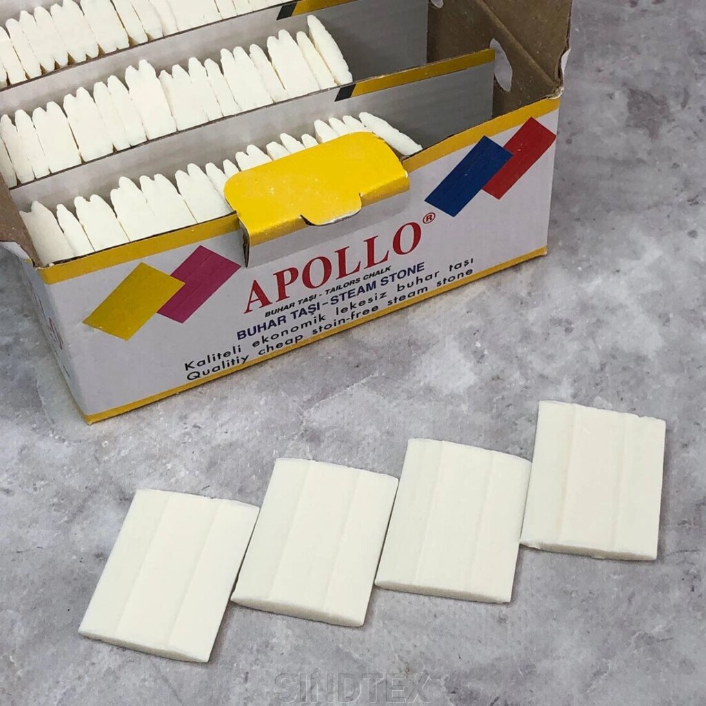 Крейда-мило портновське для кройки Apollo, (100шт/уп) білий колір від компанії SINDTEX - фото 1