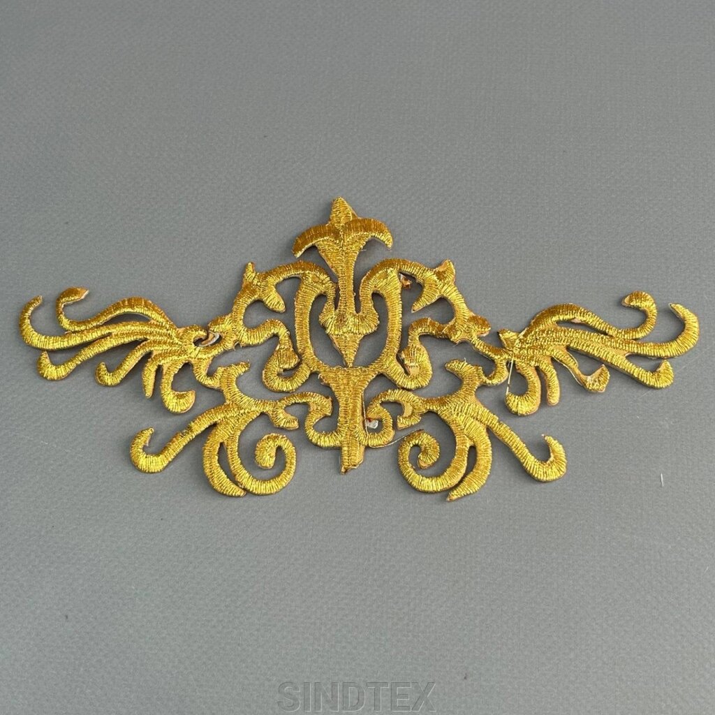 Лейси, термо аплікації 10х20 см - золото від компанії SINDTEX - фото 1