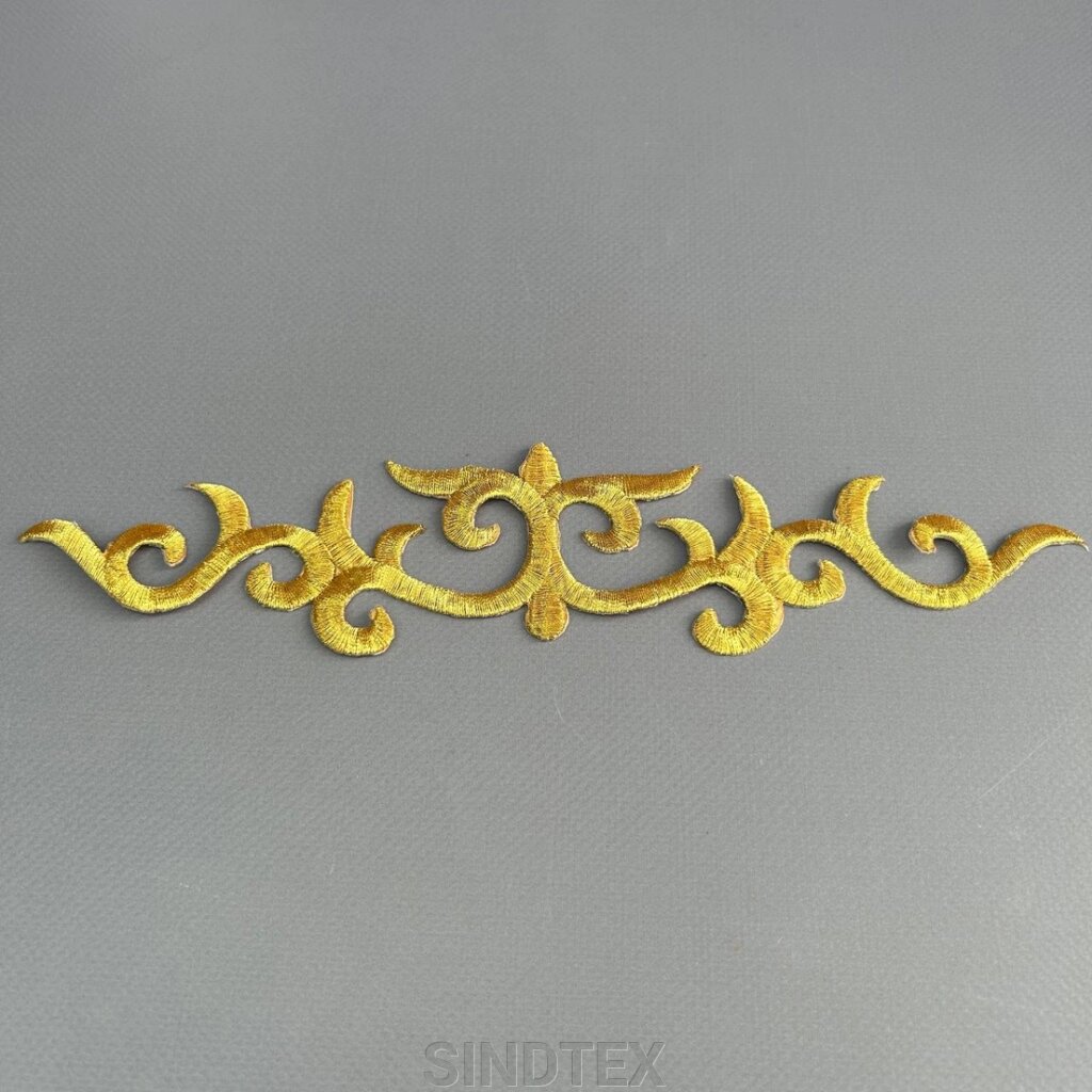 Лейси, термо аплікації 5,5х25см - золото від компанії SINDTEX - фото 1