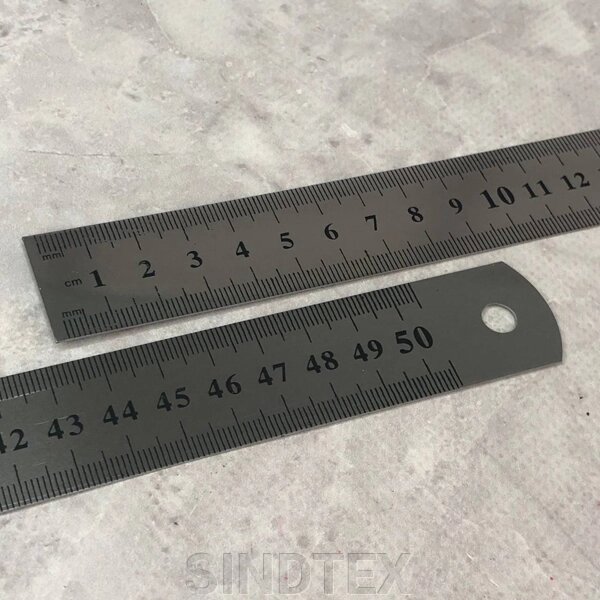 Лінійка металева, кравецька - 50 см від компанії SINDTEX - фото 1