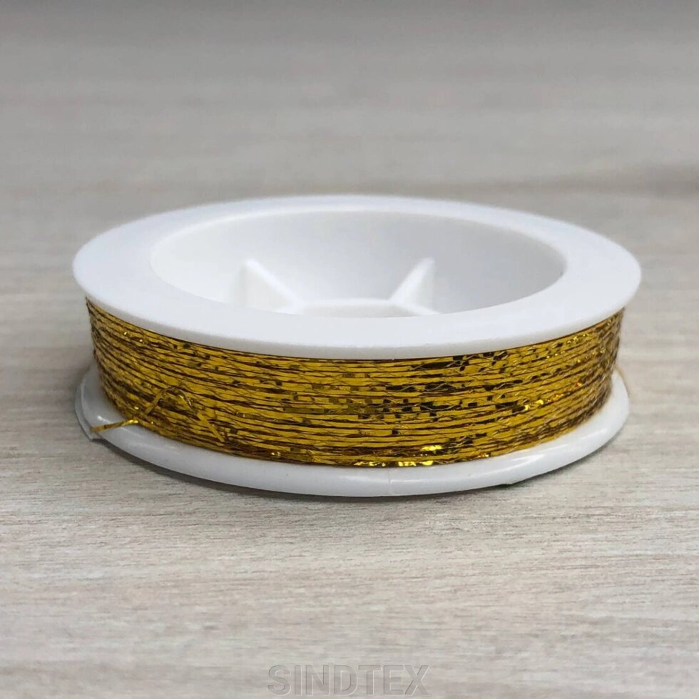Люрексова нитка для вишивки - лимонне золото 100м. від компанії SINDTEX - фото 1