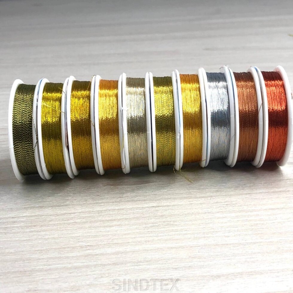 Люрексова нитка для вишивки - Золотий мікс 10шт. від компанії SINDTEX - фото 1