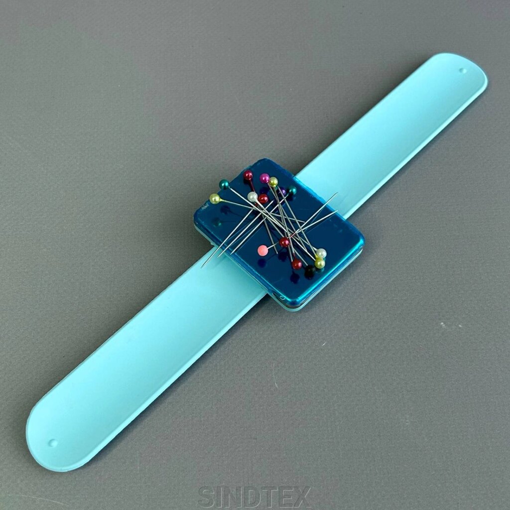 Магнітна ігольниця на (руку) зап'ястя - блакитний від компанії SINDTEX - фото 1
