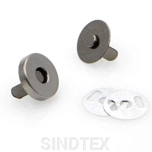 Магнітна кнопка для сумок 14-мм темного нікелю (200шт) від компанії SINDTEX - фото 1