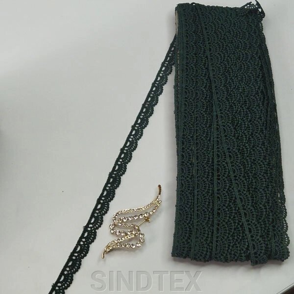 Мереживо макраме Sindtex 1.2 см (20 м) Колір-зелений (51-Y12459-12) від компанії SINDTEX - фото 1