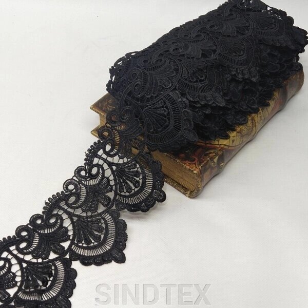 Мереживо макраме Sindtex 12 см (13 м) колір-чорний (729-104-039) від компанії SINDTEX - фото 1