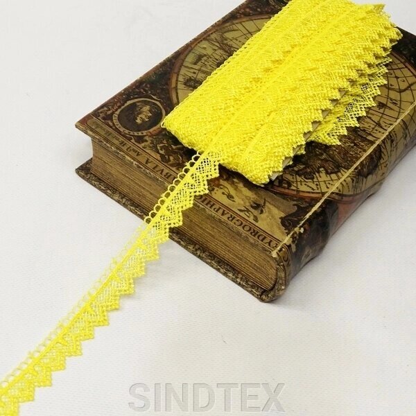 Мереживо макраме Sindtex 2 см (13 м) Колір-жовтий (729-14-189) від компанії SINDTEX - фото 1