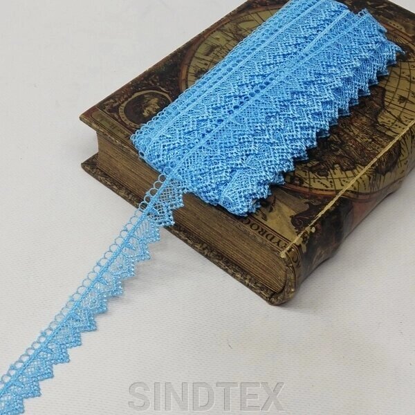 Мереживо макраме Sindtex 2см (13M) Колір - Блакитний (729-14-187) від компанії SINDTEX - фото 1