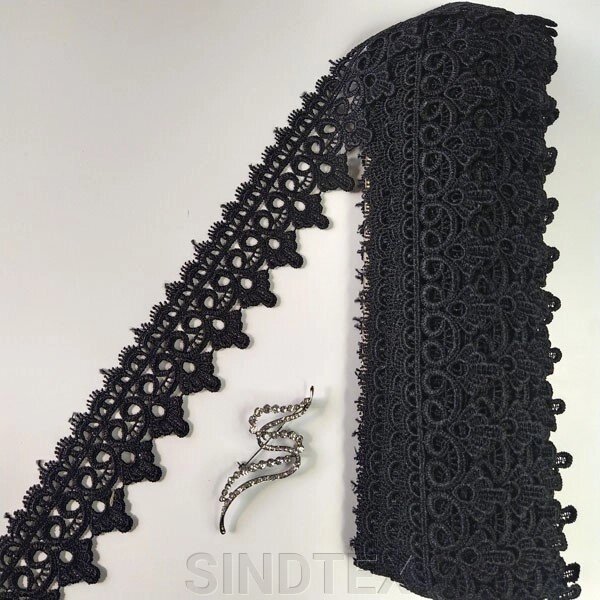 Мереживо макраме Sindtex 4,5 см (13 м) колір-чорний (45-D1705-2) від компанії SINDTEX - фото 1