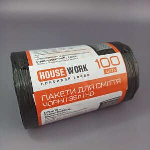 Сміттєві пакети «HOUSEWORK» 35л х100 шт