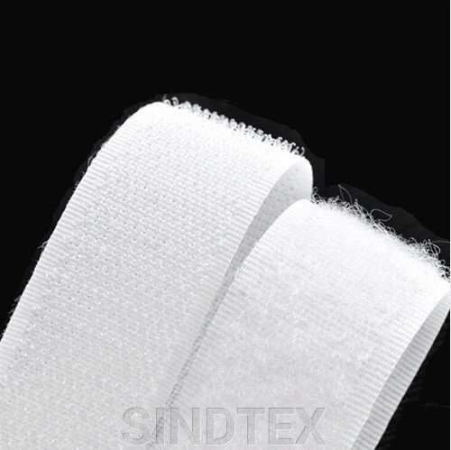 НА МЕТРАЖ Біла 1,6 см. текстильна застібка (липучка, стрічка Velcro) відріз кратно 1м. від компанії SINDTEX - фото 1