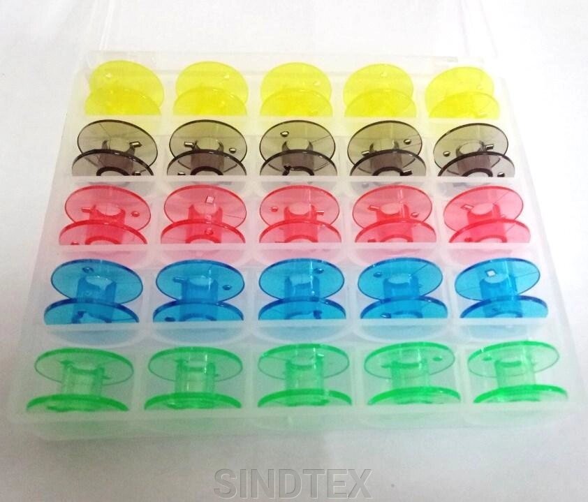 Набір кольорових шпильок 11 мм/20 мм в органайзері (пластик) від компанії SINDTEX - фото 1