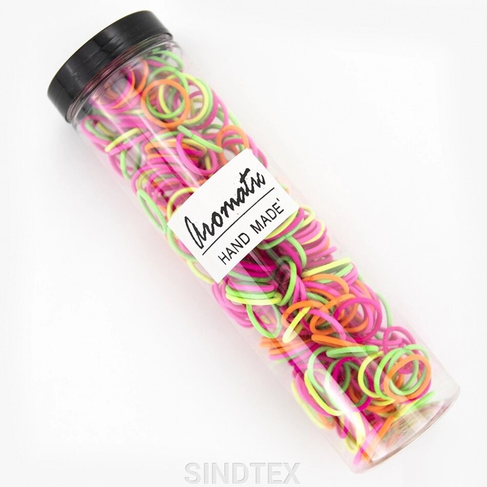 Набір резинок для волосся 2 см у тубусі - мікс кольорів від компанії SINDTEX - фото 1