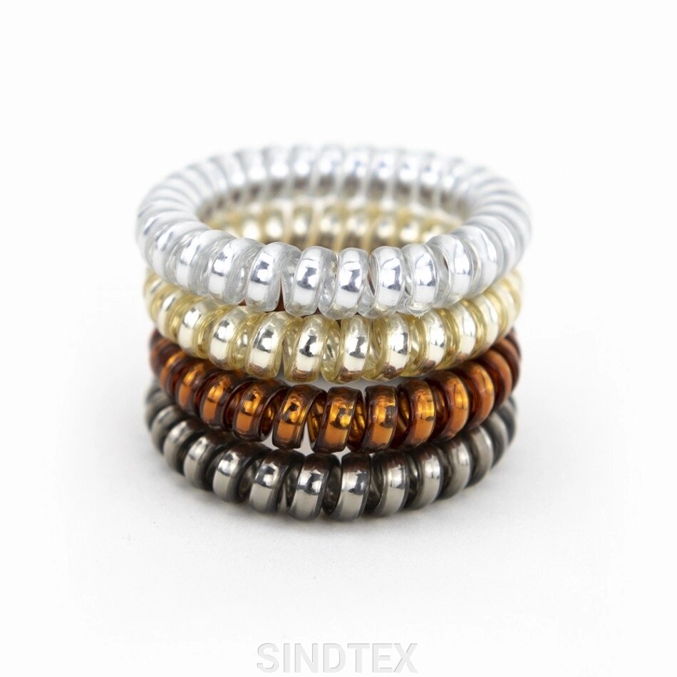 Набір резинок пружинок 4 шт - мікс кольорів від компанії SINDTEX - фото 1