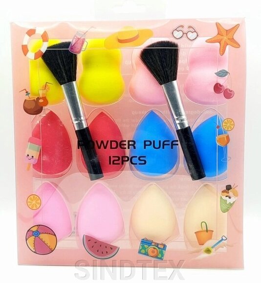 Набір спонжів для макіяжу Beauty Blender і пензликів від компанії SINDTEX - фото 1