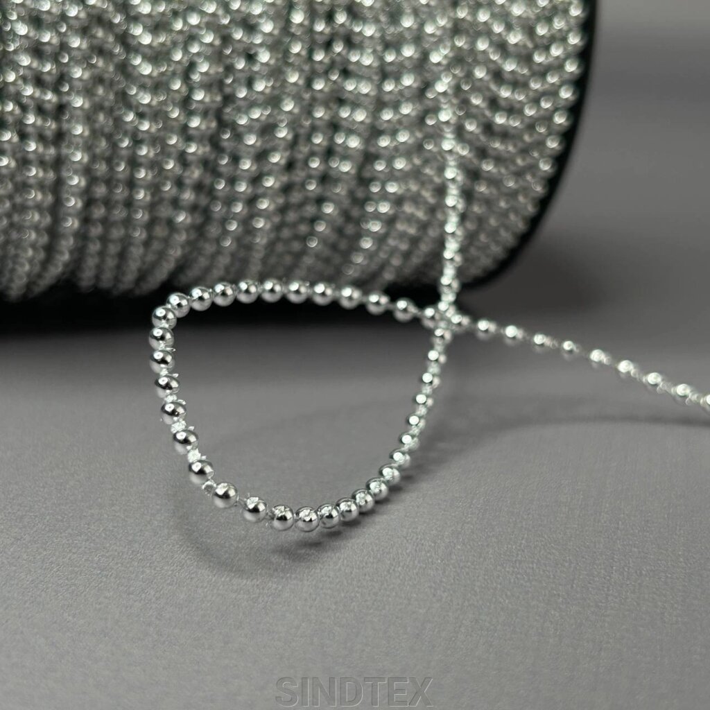 Намистини на нитці Ø2,5 мм - срібло від компанії SINDTEX - фото 1