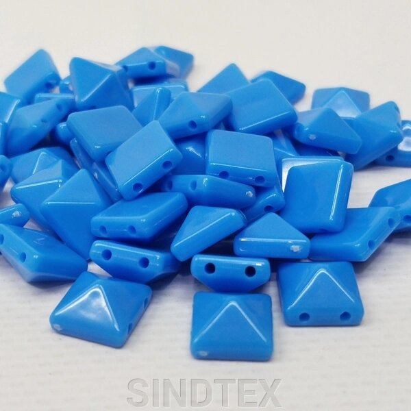 Намистини пластикові пірамідка 5х10мм - 10 гр, колір блакитний від компанії SINDTEX - фото 1