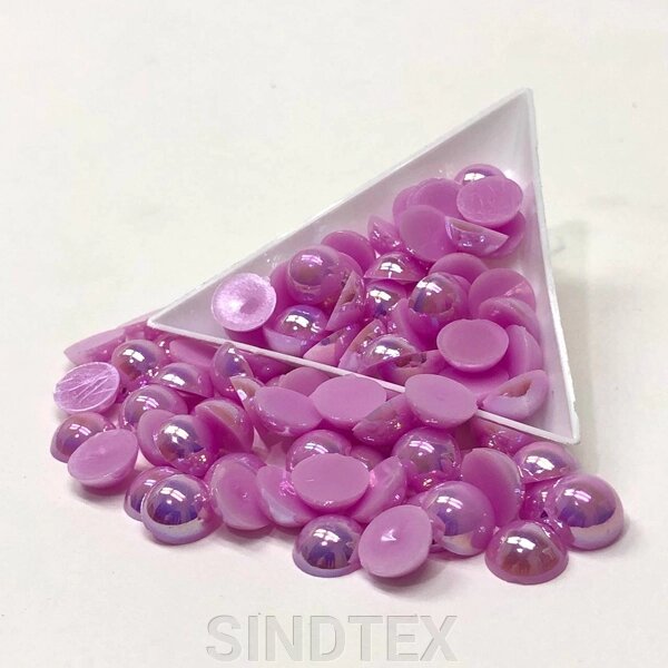 Напівбусини перламутрові 10 мм, 10 гр/уп колір - фіалковий з АВ покриттям - А11 від компанії SINDTEX - фото 1