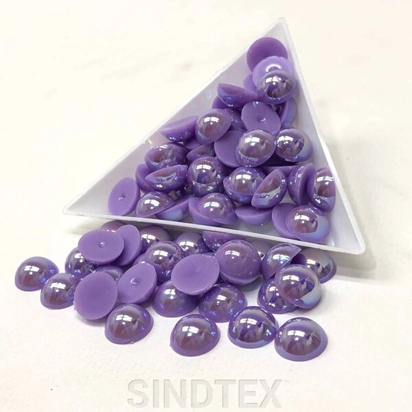 Напівбусини перламутрові 10 мм, 10 гр/уп колір - фіолетовий з АВ покриттям - А36 від компанії SINDTEX - фото 1
