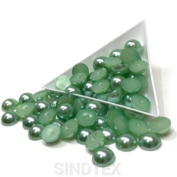 Напівбусини перламутрові 10 мм, 10 гр/уп колір - зелений Z14 від компанії SINDTEX - фото 1