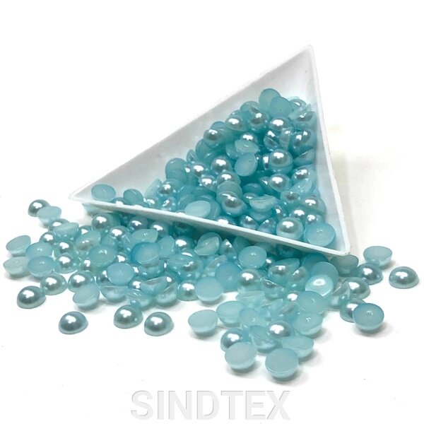 Напівбусини перламутрові 6 мм, 20 гр/уп колір - блакитний Z12 від компанії SINDTEX - фото 1