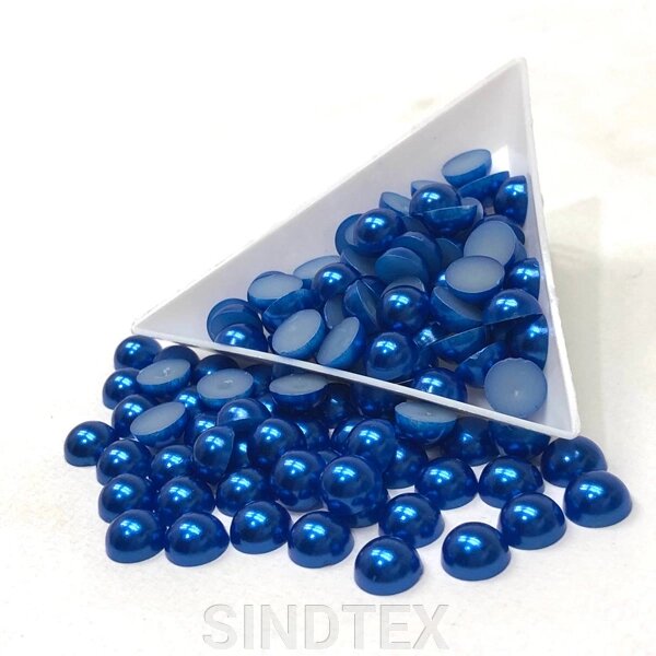 Напівбусини перламутрові 8мм, 10 гр/уп - колір синій #Z37 від компанії SINDTEX - фото 1