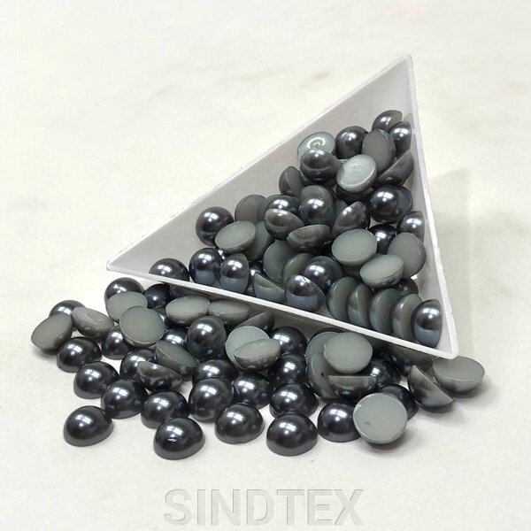 Напівбусини перламутрові 8мм, 10 гр/уп - колір сірий #Z52 від компанії SINDTEX - фото 1