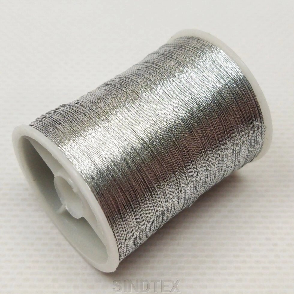 Нитка люрекс 100 м., Срібний колір від компанії SINDTEX - фото 1