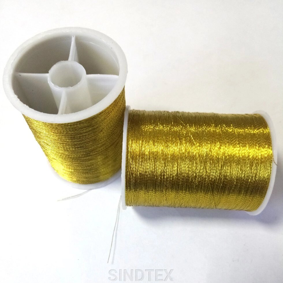 Нитка люрекс 100 м., Золотий колір від компанії SINDTEX - фото 1