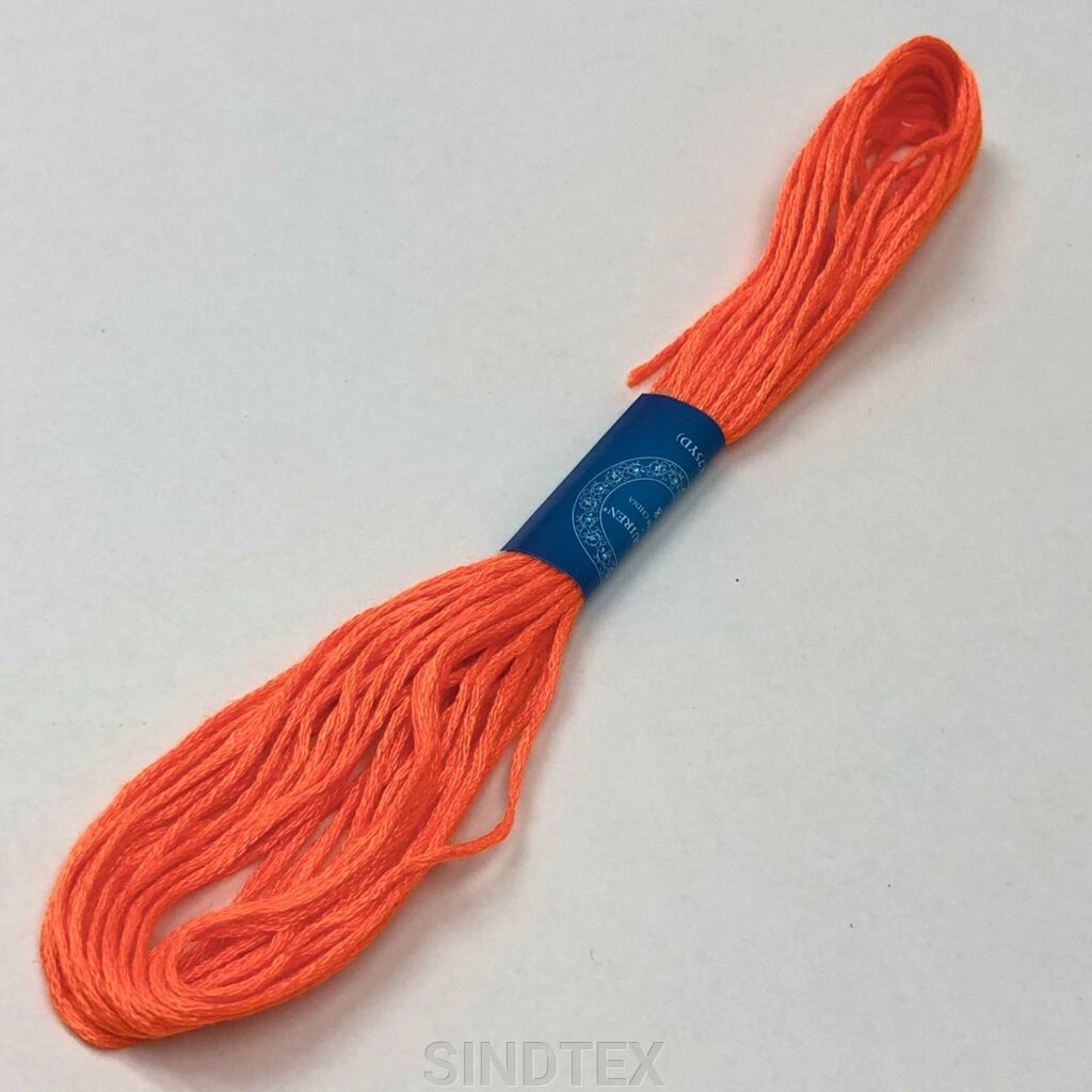 Нитка муліне 8м. (для вишивання) колір - помаранчевий від компанії SINDTEX - фото 1