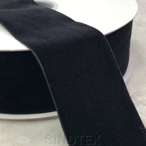 Оксамитова стрічка декоративна 5 см. 20 м - чорний від компанії SINDTEX - фото 1