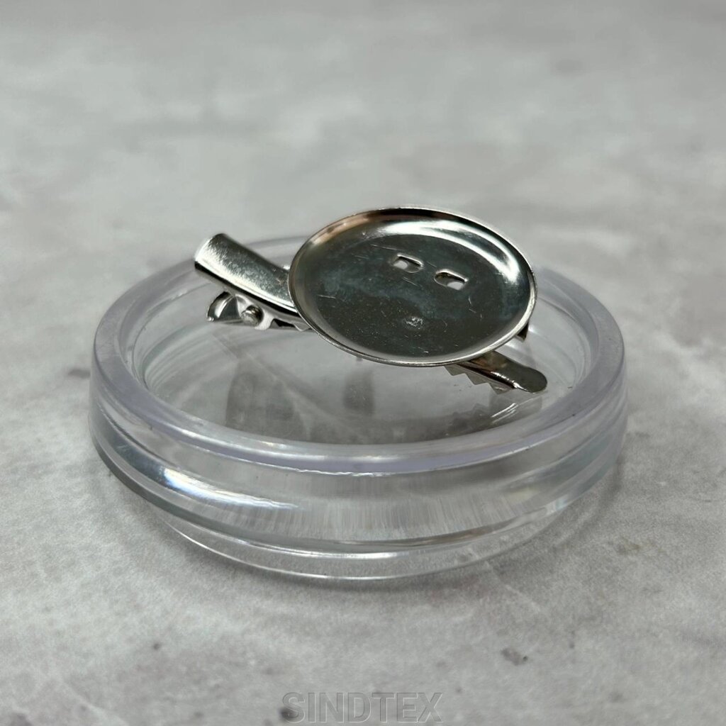 Основа для брошки із зажимом 30 мм - срібло від компанії SINDTEX - фото 1