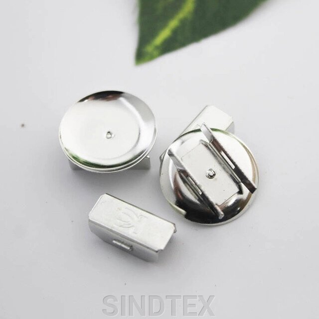 Основа для резинки із клямкою 29 мм - срібло від компанії SINDTEX - фото 1