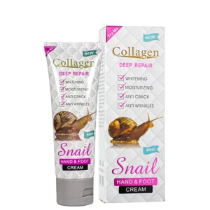 Відбілювальний крем для рук і ніг Collagen Snail Deep Repair, 80 мл