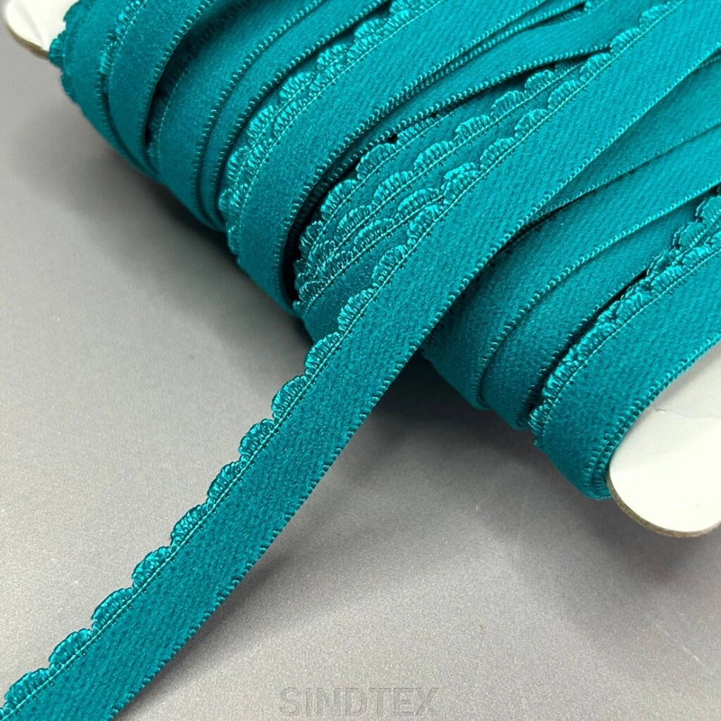 Оздоблювальна резинка для білизни 0,8смх1м - колір 19 (морська хвиля) від компанії SINDTEX - фото 1