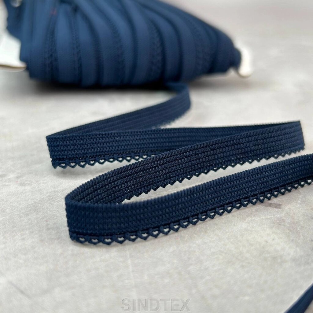 Оздоблювальна резинка для білизни 0,8смх1м - темно синій від компанії SINDTEX - фото 1