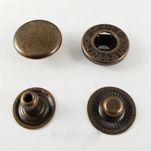 Альфа-кнопка 12,5 мм # 54 Антик з нержавіючої сталі (50 шт.) (102202)