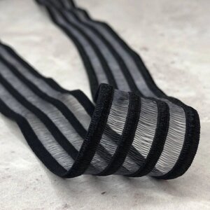 (1 метр) Сітка-резинка для білизни з блиском 3 см - чорна в Одеській області от компании SINDTEX