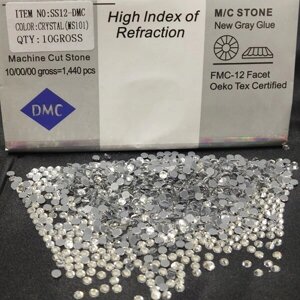 SS12 термоклеевые стразы дмс (dmc Китай) col Crystal (ДМС-062)