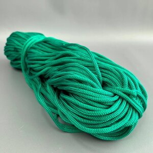 5-мм шнур текстильний полімідний, бірюзовий (90м)
