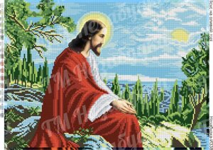 Схема для вишивки бісером - Ісус на оливній горі