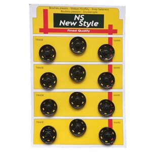 D=21мм пришивні застібки-кнопки для одягу Sindtex 12шт метал колір чорний в Одеській області от компании SINDTEX