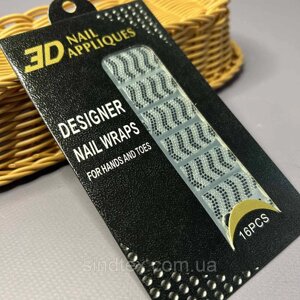 Наклейка для нігтів, 3D готовий манікюр (Z-059)