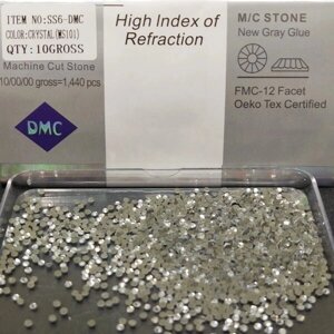SS6 термоклеевые стразы дмс (dmc Китай) col Crystal (ДМС-001)
