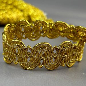 Декоративна тасьма 22 мм, парча золото #4019 в Одеській області от компании SINDTEX