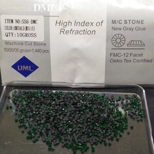 SS6 термоклеевые стразы дмс (dmc Китай) col Emerald (ДМС-003)